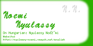 noemi nyulassy business card